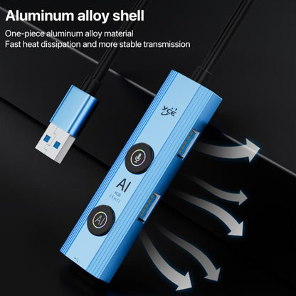 YCE V295A 5 in 1 USB3.0 HUB Adapter AI Docking Station(Blue) - USB 3.0 HUB by buy2fix | Online Shopping UK | buy2fix