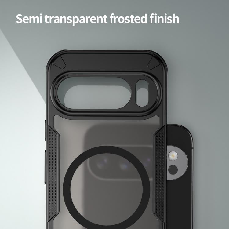 For Google Pixel 10 Pro Armor Glaze MagSafe Magnetic Phone Case(Black) - Google Cases by buy2fix | Online Shopping UK | buy2fix