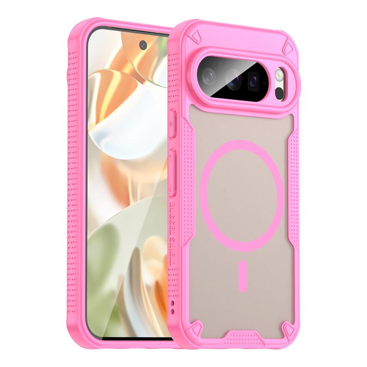 For Google Pixel 10 Pro Armor Glaze MagSafe Magnetic Phone Case(Pink) - Google Cases by buy2fix | Online Shopping UK | buy2fix