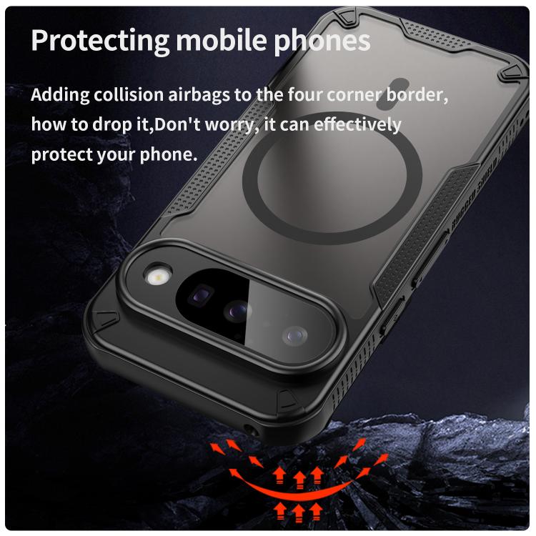 For Google Pixel 10 Armor Glaze MagSafe Magnetic Phone Case(Black) - Google Cases by buy2fix | Online Shopping UK | buy2fix