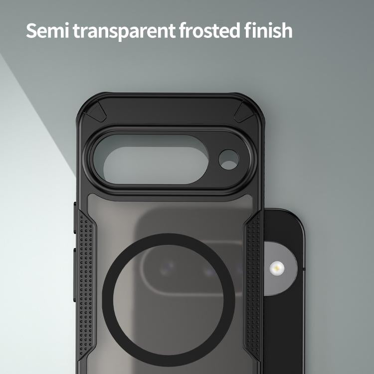 For Google Pixel 10 Armor Glaze MagSafe Magnetic Phone Case(Black) - Google Cases by buy2fix | Online Shopping UK | buy2fix