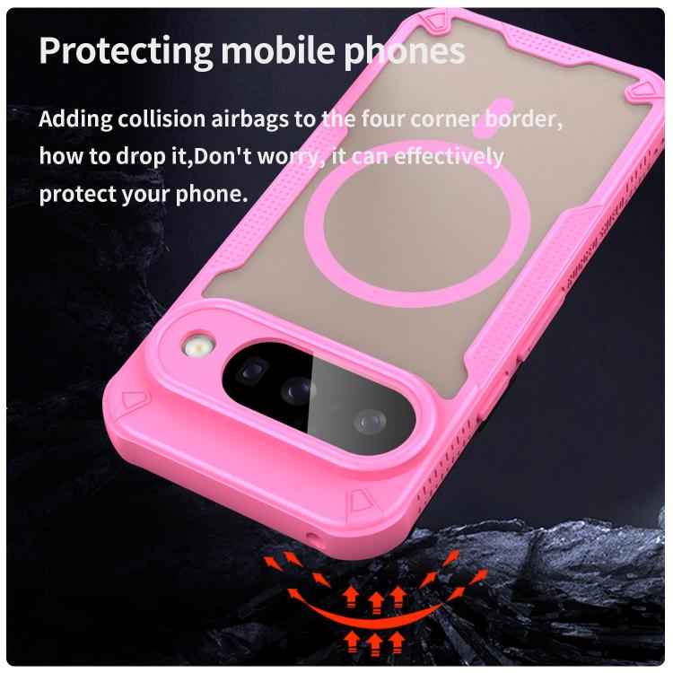 For Google Pixel 10 Armor Glaze MagSafe Magnetic Phone Case(Pink) - Google Cases by buy2fix | Online Shopping UK | buy2fix