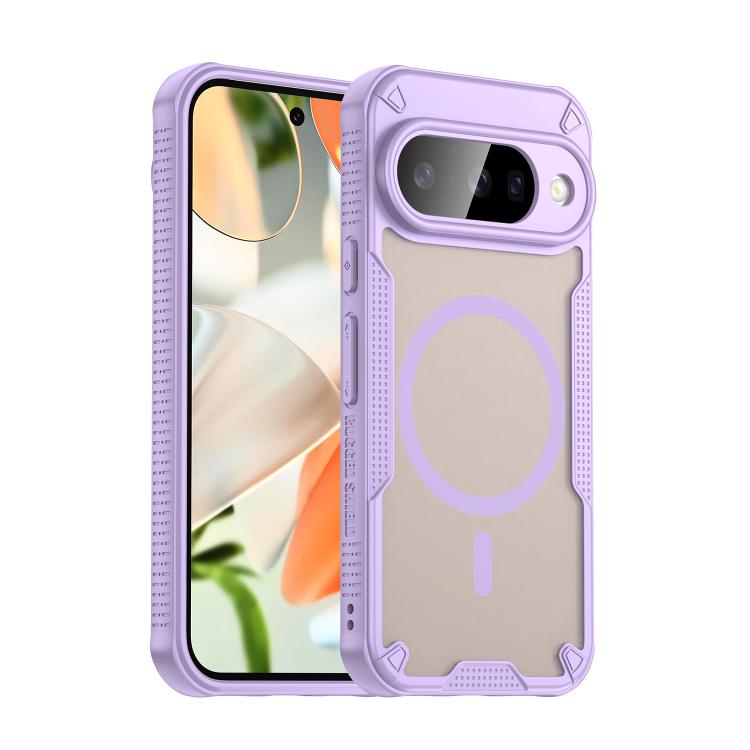 For Google Pixel 10 Armor Glaze MagSafe Magnetic Phone Case(Purple) - Google Cases by buy2fix | Online Shopping UK | buy2fix