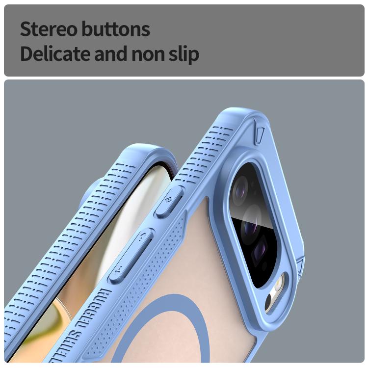 For Google Pixel 10 Pro XL Armor Glaze MagSafe Magnetic Phone Case(Blue) - Google Cases by buy2fix | Online Shopping UK | buy2fix