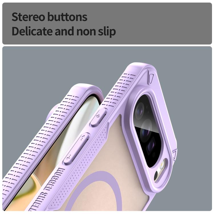 For Google Pixel 10 Pro XL Armor Glaze MagSafe Magnetic Phone Case(Purple) - Google Cases by buy2fix | Online Shopping UK | buy2fix