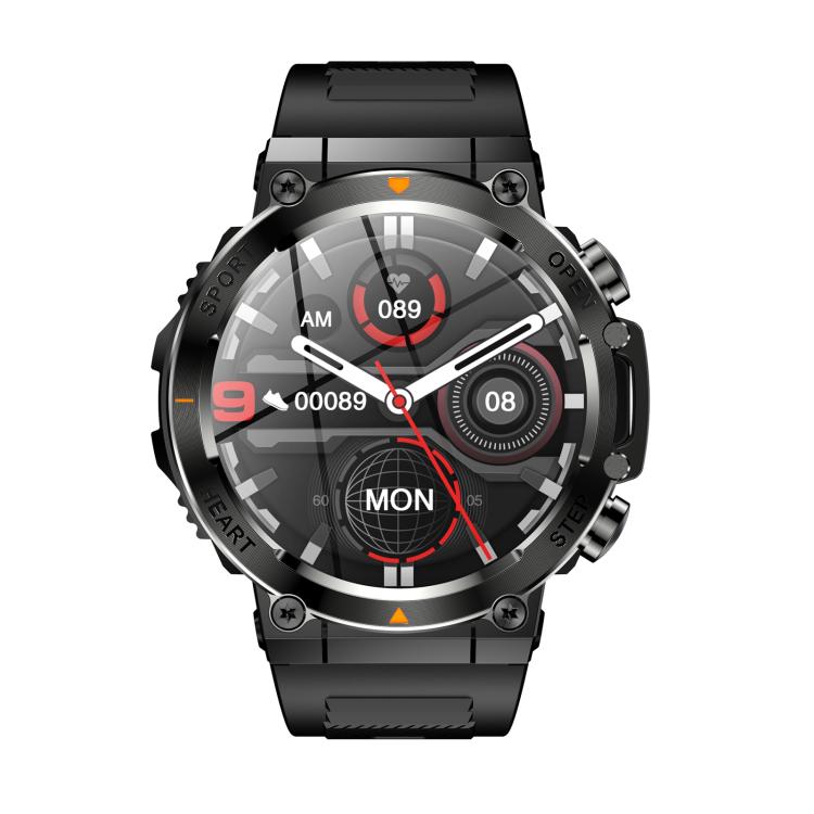 AK61 BT Call Smart Watch, Support Blood Pressure / Heart Rate / Sports Health Monitoring Fitness Tracker(Black Silicone) - Smart Watches by buy2fix | Online Shopping UK | buy2fix