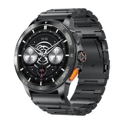 AK77 BT Call Smart Watch, Support Blood Oxygen / Blood Pressure / Heart Rate / Sports Health Monitoring Fitness Tracker(Black Steel) - Smart Watches by buy2fix | Online Shopping UK | buy2fix
