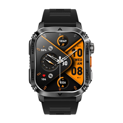 AK80 BT Call Smart Watch, Support Blood Oxygen / Blood Pressure / Heart Rate / Sports Health Monitoring Fitness Tracker(Black Silicone) - Smart Watches by buy2fix | Online Shopping UK | buy2fix