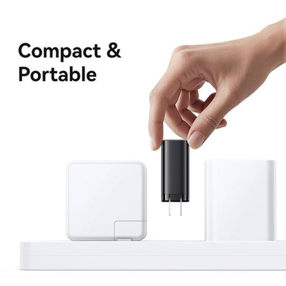 USAMS CC297 30W Fast Charger With Retractable USB-C / Type-C Cable, US Plug(White) - USB Charger by USAMS | Online Shopping UK | buy2fix