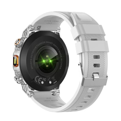 AK81 BT Call Smart Watch, Support Blood Pressure / Heart Rate / Sports Health Monitoring Fitness Tracker(Silver Silicone) - Smart Watches by buy2fix | Online Shopping UK | buy2fix