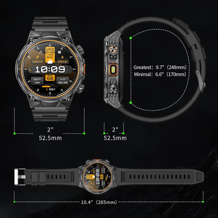 AK81 BT Call Smart Watch, Support Blood Pressure / Heart Rate / Sports Health Monitoring Fitness Tracker(Silver Silicone) - Smart Watches by buy2fix | Online Shopping UK | buy2fix