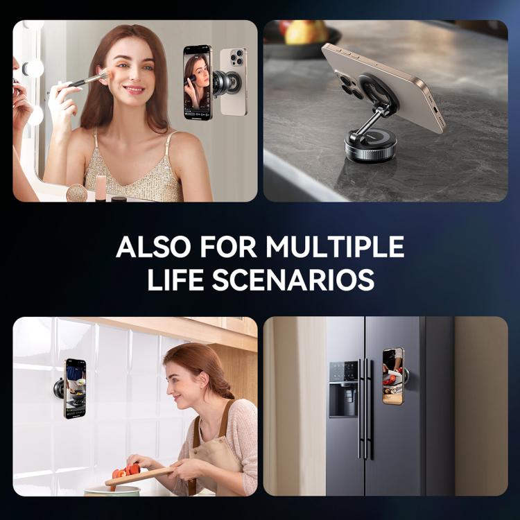 JOYROOM JR-ZS501 Mechanical Suction Cup MagSafe Magnetic Car Phone Holder(Black) - Universal Car Holders by JOYROOM | Online Shopping UK | buy2fix