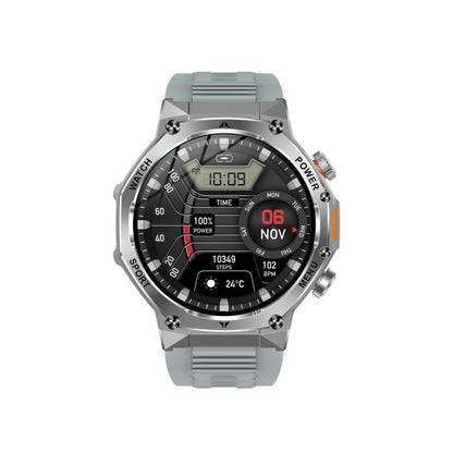 AK82 BT Call Smart Watch, Support Blood Oxygen / Blood Pressure / Heart Rate / Sports Health Monitoring Fitness Tracker(Silver Grey Silicone) - Smart Watches by buy2fix | Online Shopping UK | buy2fix