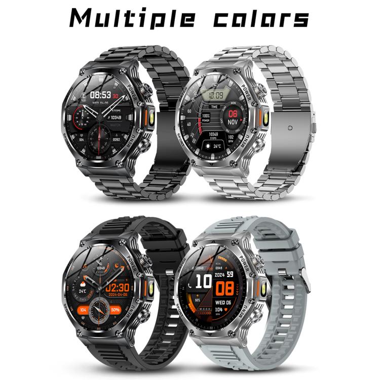 AK82 BT Call Smart Watch, Support Blood Oxygen / Blood Pressure / Heart Rate / Sports Health Monitoring Fitness Tracker(Space Gray  Steel) - Smart Watches by buy2fix | Online Shopping UK | buy2fix