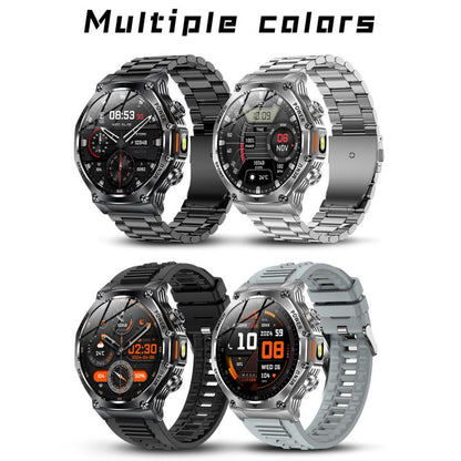 AK82 BT Call Smart Watch, Support Blood Oxygen / Blood Pressure / Heart Rate / Sports Health Monitoring Fitness Tracker(Silver Grey Silicone) - Smart Watches by buy2fix | Online Shopping UK | buy2fix