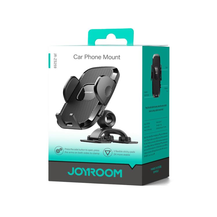 JOYROOM JR-ZS259 Mechanical Triple Adhesion Claw Car Phone Holder(Black) - Universal Car Holders by JOYROOM | Online Shopping UK | buy2fix