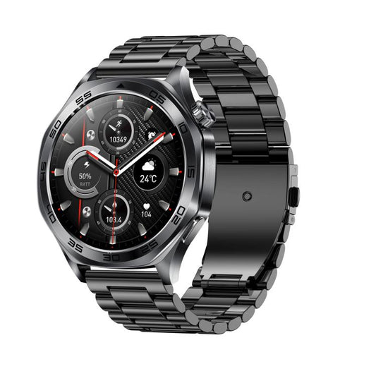 AK83 BT Call Smart Watch, Support Blood Pressure / Heart Rate / Sports Health Monitoring Fitness Tracker(Black 3-Bead Steel) - Smart Watches by buy2fix | Online Shopping UK | buy2fix