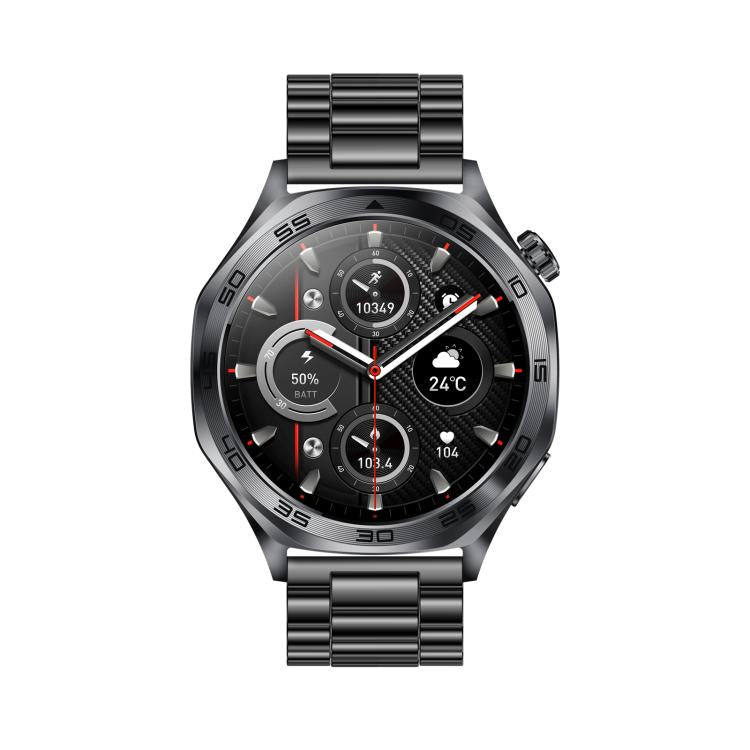 AK83 BT Call Smart Watch, Support Blood Pressure / Heart Rate / Sports Health Monitoring Fitness Tracker(Black 3-Bead Steel) - Smart Watches by buy2fix | Online Shopping UK | buy2fix