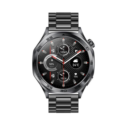 AK83 BT Call Smart Watch, Support Blood Pressure / Heart Rate / Sports Health Monitoring Fitness Tracker(Black 3-Bead Steel) - Smart Watches by buy2fix | Online Shopping UK | buy2fix