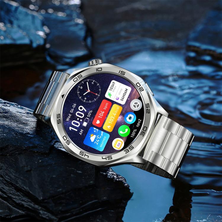 AK83 BT Call Smart Watch, Support Blood Pressure / Heart Rate / Sports Health Monitoring Fitness Tracker(Black Braid Silicone) - Smart Watches by buy2fix | Online Shopping UK | buy2fix