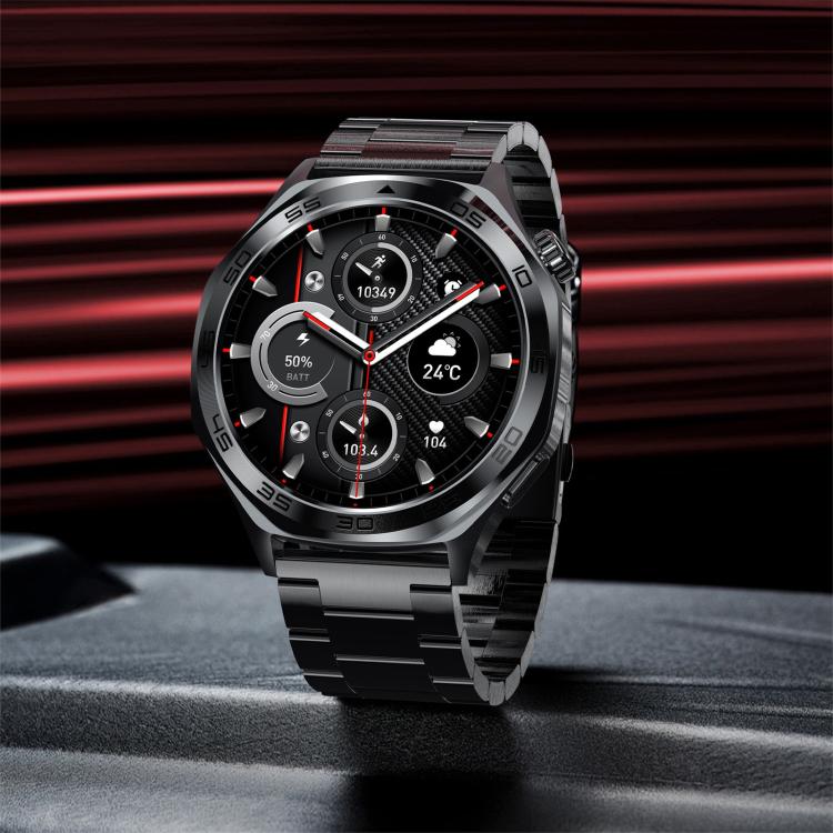 AK83 BT Call Smart Watch, Support Blood Pressure / Heart Rate / Sports Health Monitoring Fitness Tracker(Black Braid Silicone) - Smart Watches by buy2fix | Online Shopping UK | buy2fix