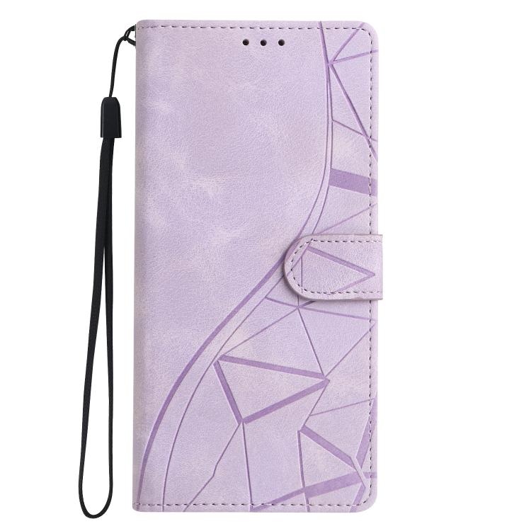 For iPhone Air Triangles Embossed Leather Phone Case(Purple) - iPhone Air Cases by buy2fix | Online Shopping UK | buy2fix