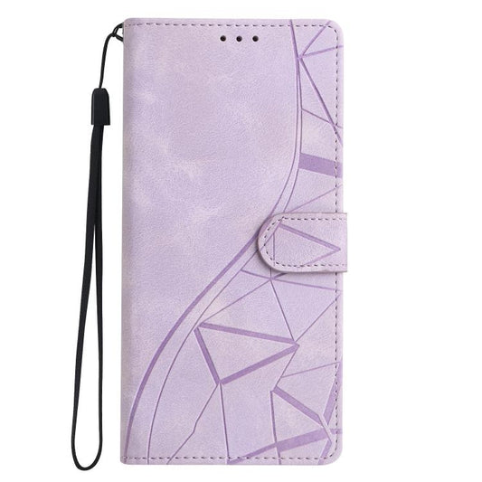 For iPhone Air Triangles Embossed Leather Phone Case(Purple) - iPhone Air Cases by buy2fix | Online Shopping UK | buy2fix