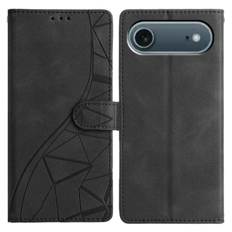 For iPhone Air Triangles Embossed Leather Phone Case(Black) - iPhone Air Cases by buy2fix | Online Shopping UK | buy2fix
