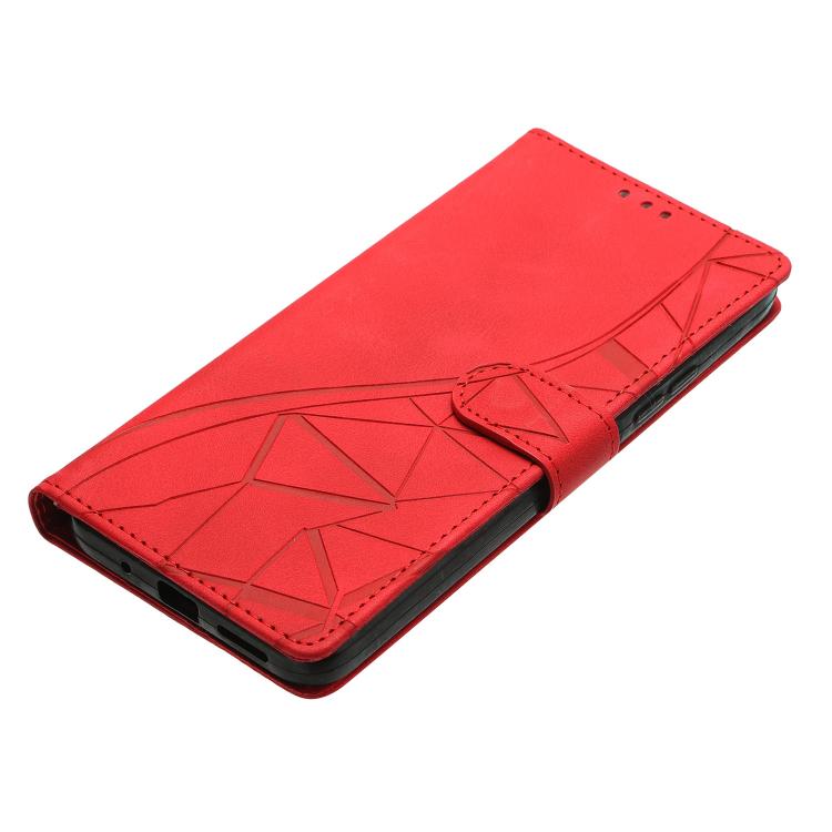 For iPhone Air Triangles Embossed Leather Phone Case(Red) - iPhone Air Cases by buy2fix | Online Shopping UK | buy2fix