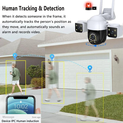 QX155 6MP Triple Camera SE Asia 4G Version Supports Humanoid Detection(AU Plug) - Wireless Camera by buy2fix | Online Shopping UK | buy2fix