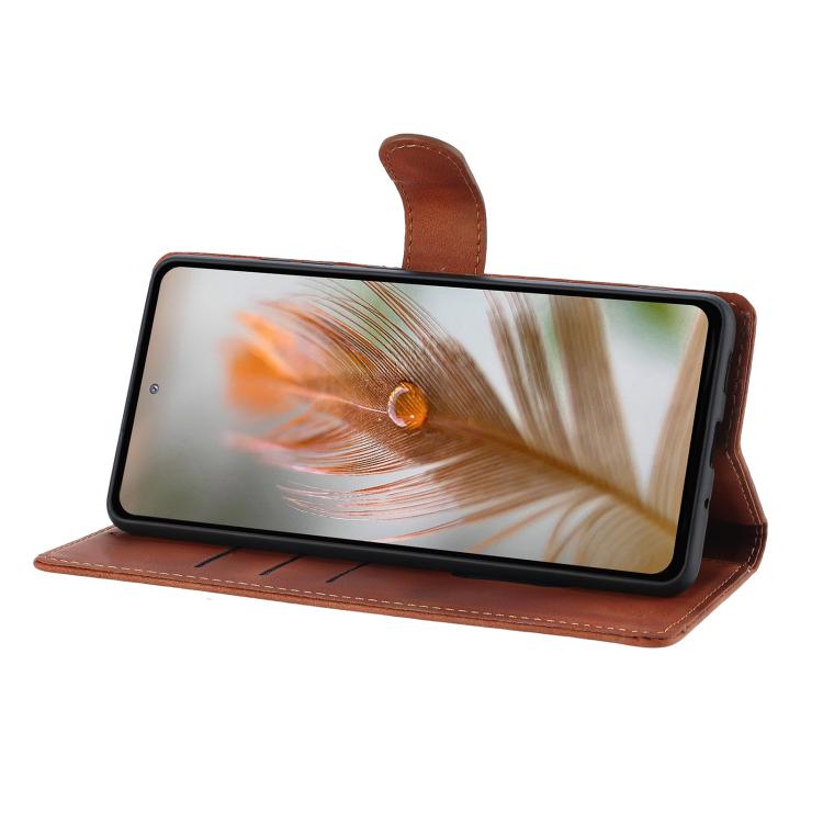 For Google Pixel 10 Pro Skin Feel Embossed Feather Leather Phone Case(Brown) - Google Cases by buy2fix | Online Shopping UK | buy2fix