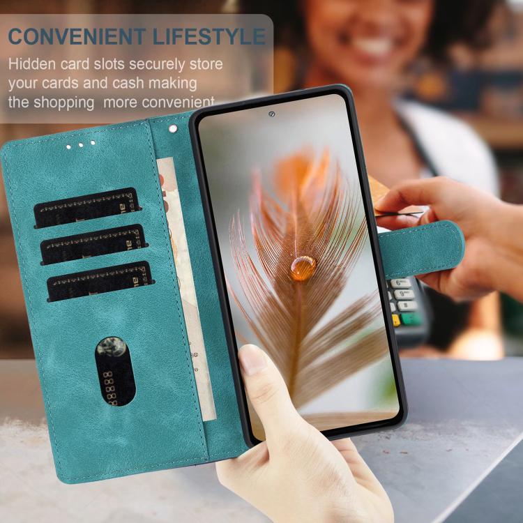 For Google Pixel 10 Skin Feel Embossed Feather Leather Phone Case(Green) - Google Cases by buy2fix | Online Shopping UK | buy2fix