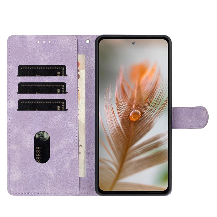 For Google Pixel 10 Skin Feel Embossed Feather Leather Phone Case(Purple) - Google Cases by buy2fix | Online Shopping UK | buy2fix