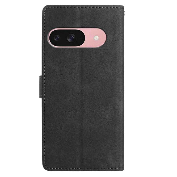For Google Pixel 10 Skin Feel Embossed Feather Leather Phone Case(Black) - Google Cases by buy2fix | Online Shopping UK | buy2fix