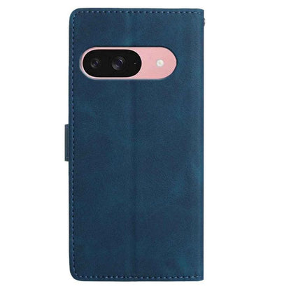 For Google Pixel 10 Skin Feel Embossed Feather Leather Phone Case(Dark Blue) - Google Cases by buy2fix | Online Shopping UK | buy2fix