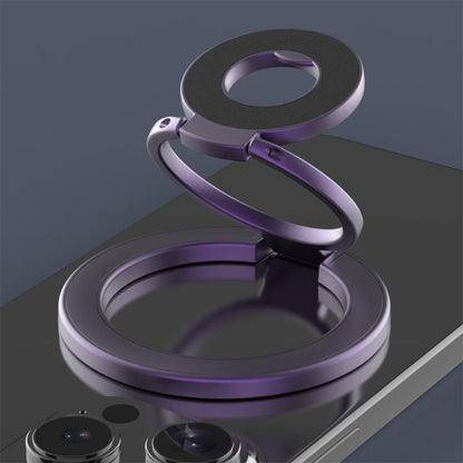 Triple Folding MagSafe Double-Sided Magnetic Phone Ring Holder(Purple) - Ring Holder by buy2fix | Online Shopping UK | buy2fix