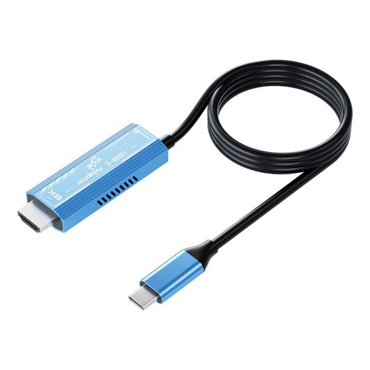 YCE-V286 Type-C to PD3.0 and HDMI 8K Adapter Cable(Blue) - Cable by buy2fix | Online Shopping UK | buy2fix