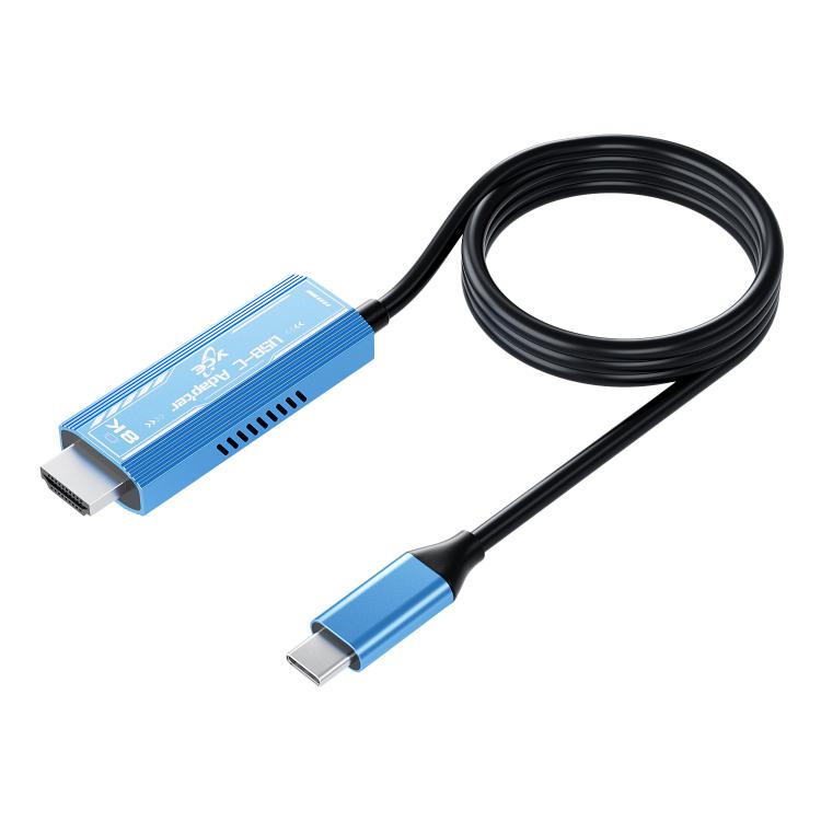 YCE-V286A Type-C to HDMI2.1 8K Adapter Cable(Blue) - Cable by buy2fix | Online Shopping UK | buy2fix