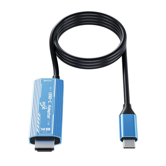 YCE-V286A Type-C to HDMI2.1 8K Adapter Cable(Blue) - Cable by buy2fix | Online Shopping UK | buy2fix