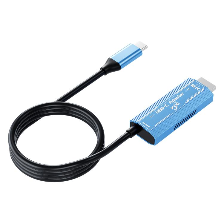 YCE-V286A Type-C to HDMI2.1 8K Adapter Cable(Blue) - Cable by buy2fix | Online Shopping UK | buy2fix