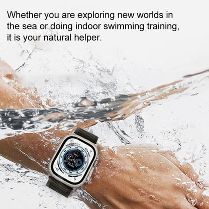 For Apple Watch 46mm / 49mm / 45mm / 44mm xDfind Dual-Section Loop Nylon Watch Band(Green Grey) - Watch Bands by xDfind | Online Shopping UK | buy2fix