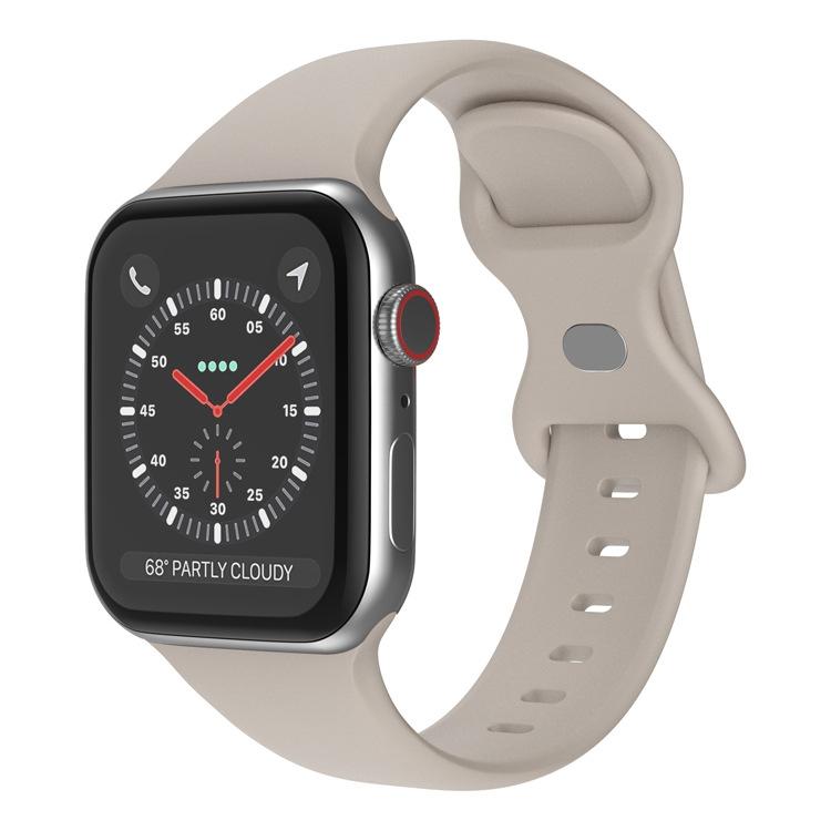 For Apple Watch 46mm / 49mm / 45mm / 44mm xDfind Butterfly Buckle Silicone Watch Band(Rock Grey) - Watch Bands by xDfind | Online Shopping UK | buy2fix