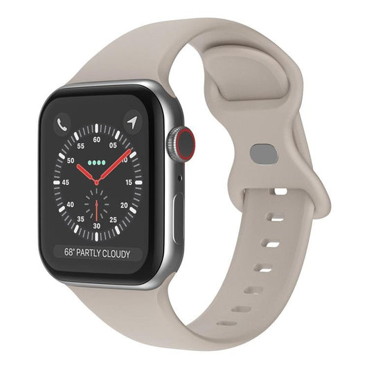 For Apple Watch 46mm / 49mm / 45mm / 44mm xDfind Butterfly Buckle Silicone Watch Band(Rock Grey) - Watch Bands by xDfind | Online Shopping UK | buy2fix