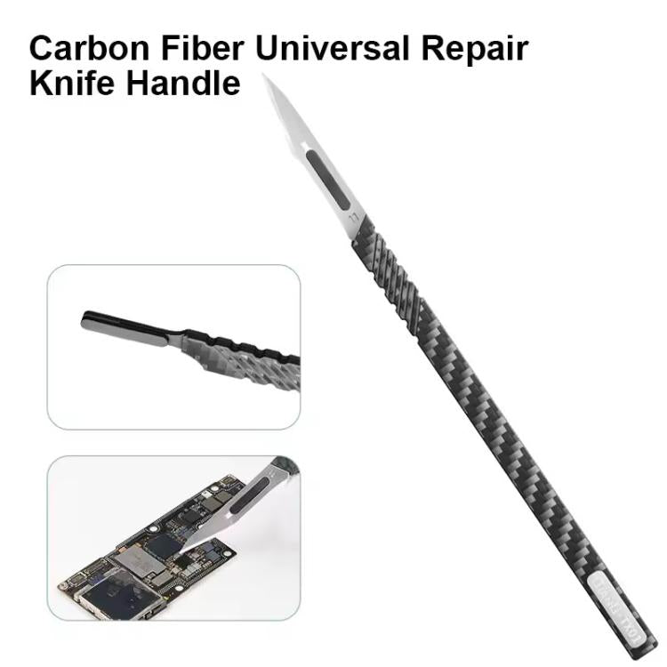 QianLi TX01 Carbon Fibre Non-Magnetic Anti-Static Universal Knife Handle - Tool Kits by QIANLI | Online Shopping UK | buy2fix