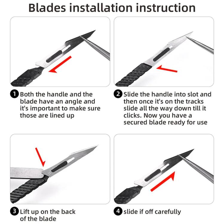 QianLi TX01 Carbon Fibre Non-Magnetic Anti-Static Universal Knife Handle - Tool Kits by QIANLI | Online Shopping UK | buy2fix