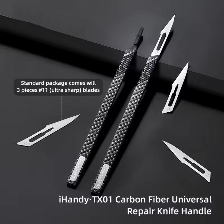 QianLi TX01 Carbon Fibre Non-Magnetic Anti-Static Universal Knife Handle - Tool Kits by QIANLI | Online Shopping UK | buy2fix