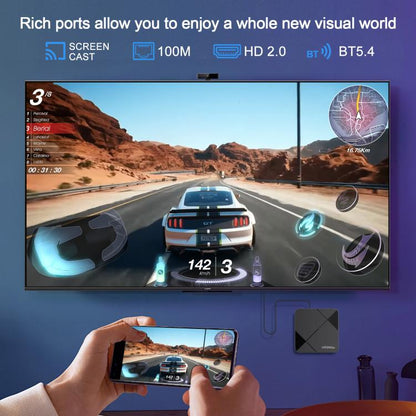 H96Max 4K UHD Android 14 Smart TV Box with Remote Control, RK3518 Quad-Core 2GB+16GB(AU Plug) - Others by buy2fix | Online Shopping UK | buy2fix