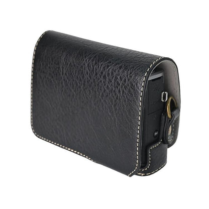 For Canon G7 X Mark III / G7X3 Retro Litchi Texture Leather Full Body Camera Case Bag with Strap(Black) - Leather Bag by buy2fix | Online Shopping UK | buy2fix