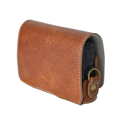 For Canon PowerShot SX740 HS Retro Litchi Texture Leather Full Body Camera Case Bag with Strap(Coffee) - Leather Bag by buy2fix | Online Shopping UK | buy2fix