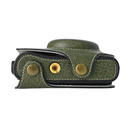 For Canon PowerShot SX740 HS Retro Litchi Texture Leather Full Body Camera Case Bag with Strap(Green) - Leather Bag by buy2fix | Online Shopping UK | buy2fix